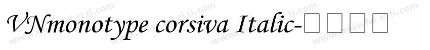 VNmonotype corsiva Italic字体转换